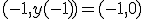 (-1,y(-1))=(-1,0)