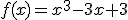 f(x)=x a la 3 -3x+3