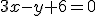 3x-y+6=0