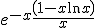 e^{-x}\frac{\left(1-x\ln x\right)}{x}