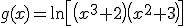 g(x)=\ln \left[\left(x^3+2\right)\left(x^2+3\right)\right]