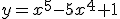y=x^5-5x^4+1