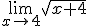 \lim_{x\to 4}\sqrt{x+4}