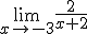 \lim_{x\to -3}\frac{2}{x+2}