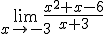 \lim_{x\to -3}\frac{x^2+x-6}{x+3}