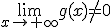 \lim_{x\to +\infty}g(x)\neq 0
