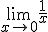 \lim_{x\to 0}\frac{1}{x}