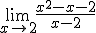 \lim_{x\to 2}\frac{x^2-x-2}{x-2}