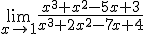 \lim_{x\to 1}\frac{x^3+x^2-5x+3}{x^3+2x^2-7x+4}