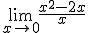 \lim_{x\to 0}\frac{x^2-2x}{x}