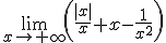 \lim_{x\to +\infty}\left(\frac{|x|}{x}+x-\frac{1}{x^2}\right)