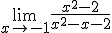 \lim_{x\to -1}\frac{x^2-2}{x^2-x-2}