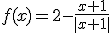 f(x)=2-\frac{x+1}{|x+1|}