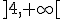 ]4,+\infty[
