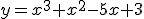 y=x^3+x^2-5x+3