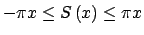 $ -\pi x\leq S\left( x\right) \leq \pi x$