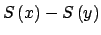 $\displaystyle S\left( x\right) -S\left( y\right)$