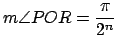 $ m\angle POR=\dfrac{\pi }{2^{n}}$