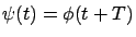 $\psi(t)=\phi(t+T)$