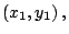 $ \left( x_{1},y_{1}\right) ,$