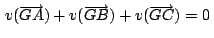 $\, v(\overrightarrow{GA})+
v(\overrightarrow{GB})+v(\overrightarrow{GC})=0\,$