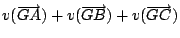 $v(\overrightarrow{GA})+
v(\overrightarrow{GB})+v(\overrightarrow{GC})$