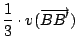 $\displaystyle {\frac{1}{3}} \cdot
v(\overrightarrow{BB'})$