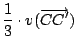 $\displaystyle {\frac{1}{3}} \cdot
v(\overrightarrow{CC'})$