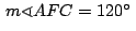 $\,m \sphericalangle AFC= 120^\circ\,$