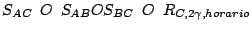 $S_{AC}\,\,\, O\,\,\,
S_{AB} O S_{BC}\,\,\, O\,\,\,
R_{C,2\gamma,horario}$