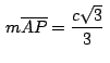 $\,m\overline{AP}=\displaystyle {\frac{c\sqrt{3}}{3}}\,$