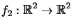 $f_2 : {\mbox{\conj R}}^2\to {\mbox{\conj R}}^2$