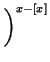 $\displaystyle \left.\vphantom{ 1+\frac{1}{x}}\right)^{x-[x]}_{}$