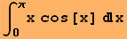 ∫_0^πx cos[x] x