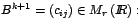 $B^{k+1}=\left( c_{ij}\right) \in
M_{r}\left( I\!\!R\right) :$