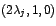 $\left( 2\lambda
_{j},1,0\right) $