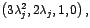 $\left( 3\lambda_{j}^{2},2\lambda_{j},1,0\right) ,$