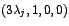 $\left( 3\lambda_{j},1,0,0\right) $