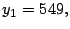 $ y_{1}=549,$