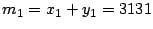 $ m_{1}=x_{1}+y_{1}=3131$