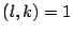 $ \left( l,k\right) =1$