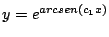$y = e^{arcsen(c_1x)}$