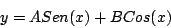 \begin{displaymath}
y=A Sen(x)+ B Cos(x)
\end{displaymath}