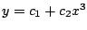$y=c_1 + c_2
x^3$