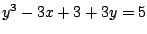 $y^3 -3x+3+3y=5$