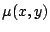 $\mu(x,y)$