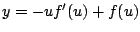 $y = -uf^{\prime}(u)
+ f(u)$