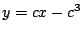 $y= cx -c^3$