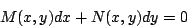 \begin{displaymath}
M(x,y) dx + N(x,y) dy = 0
\end{displaymath}