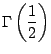 $\displaystyle \Gamma\left( \frac{1}{2} \right)$